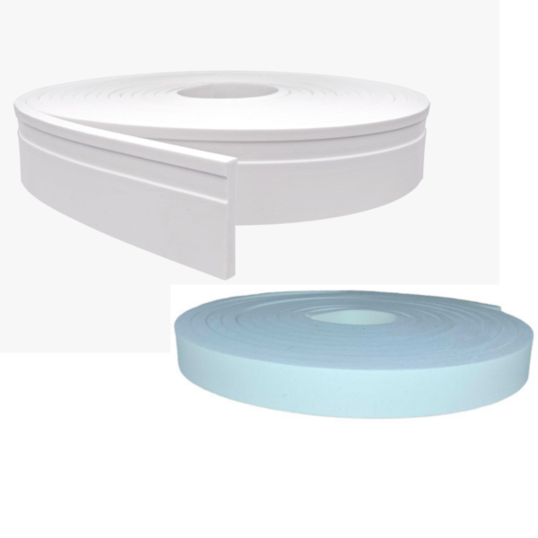 Rodapé Sobrepor Eva Flexível 10cm 10m Autocolante - 10c1-MR- Sobrepor