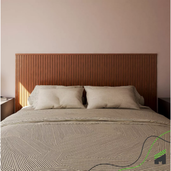 Cabeceira Painel Ripado Cabeceira Quarto Cama king Corten