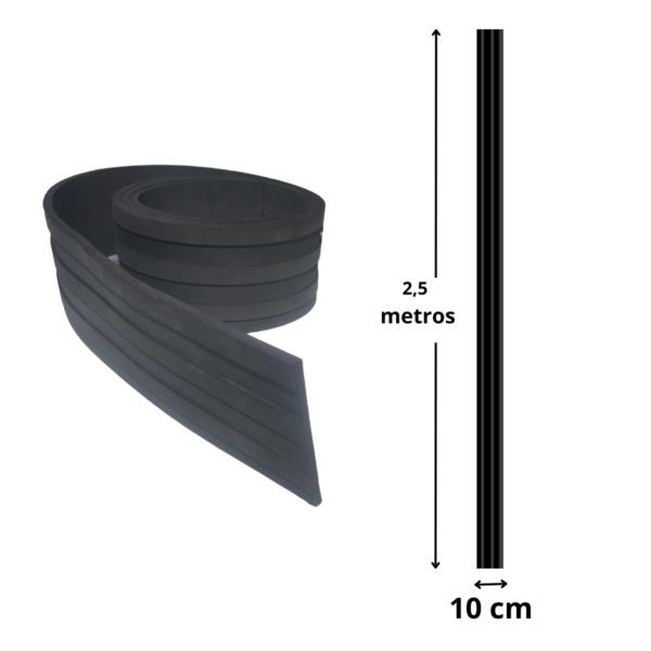 Painel Ripado Decorativo Quarto Eva Autocolante 10cm - 2,5m Preto - Image 2