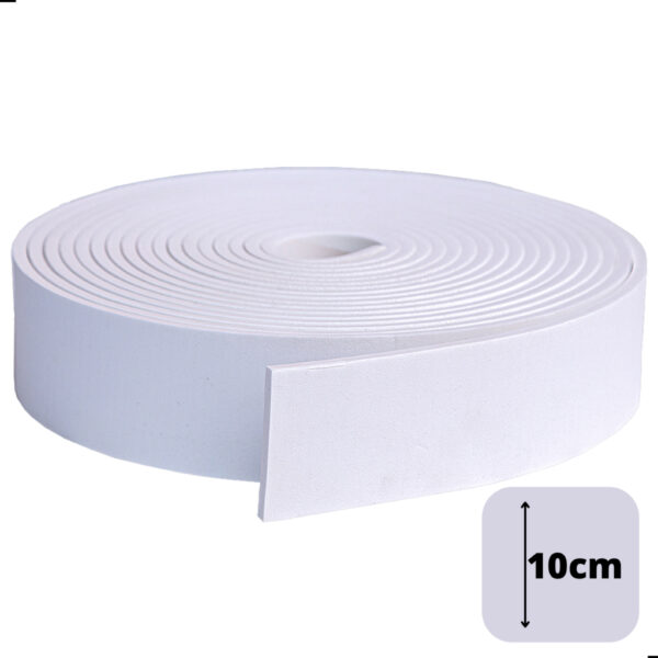 Rodapé Autocolante Moldura Eva Flexível 10cm - 10 Metros 10cliso