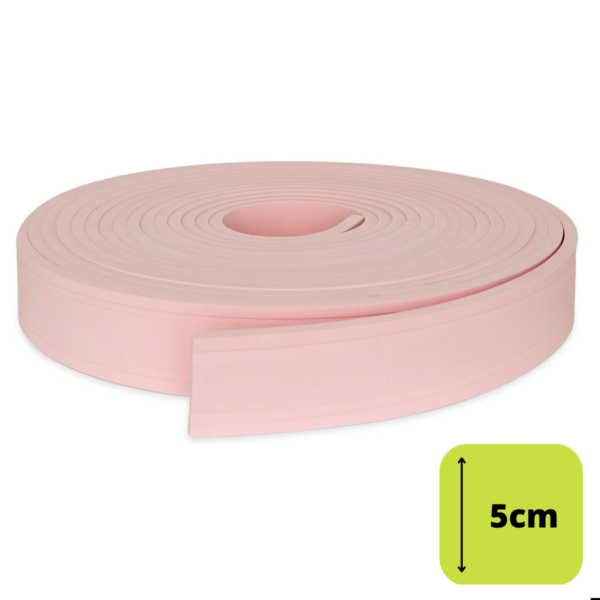 Rodapé Moldura Autocolante Flexível 5cm Boiserie 10 mts Rosa - Image 2