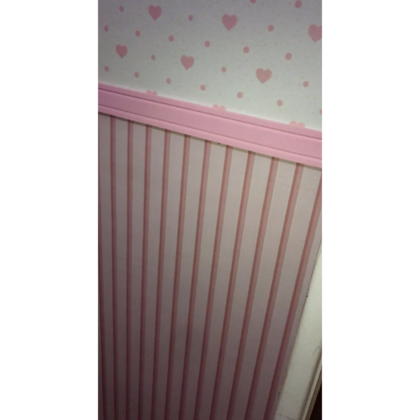 Rodapé Moldura Autocolante Flexível 5cm Boiserie 10 mts Rosa - Image 7