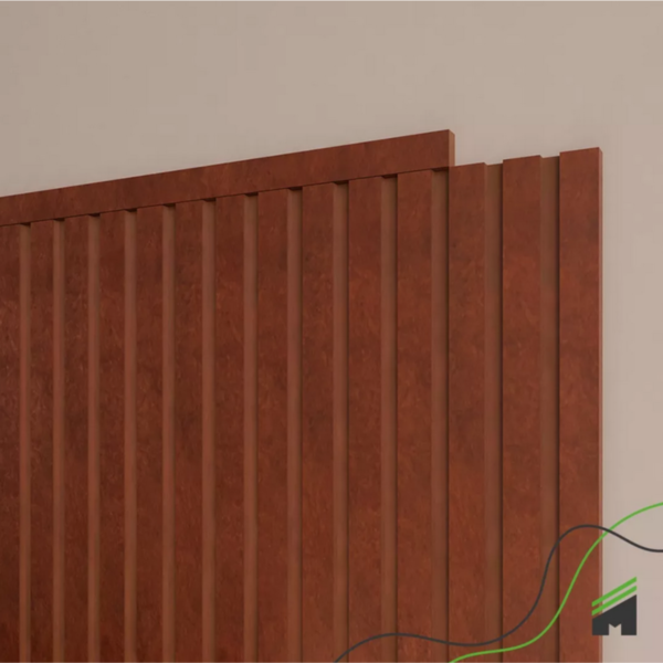 Cabeceira Painel Ripado Cabeceira Quarto Cama king Corten - Imagem 2