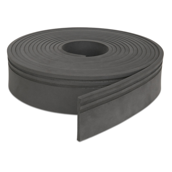 Rodapé Roda Meio Flexível Autocolante 7cm - 5 Metros Eva Cinza