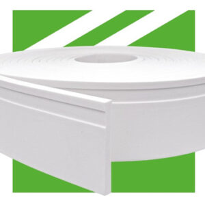 Rodape EVA Flexível Autocolante 10cm Rolo 2,5M Branco - RP16