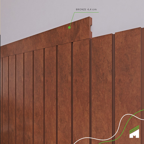 Eva Rodape Acabamento Ripado Laminado 2,5m - Urban Bronze+ - Imagem 3
