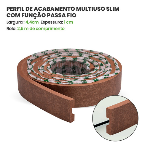 Eva Rodape Acabamento Ripado Laminado 2,5m - Urban Bronze+ - Imagem 4