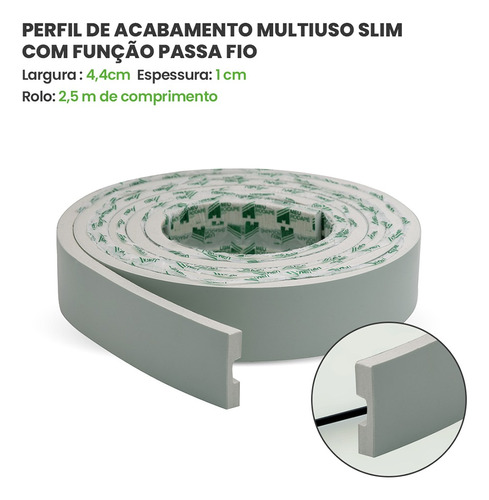 Eva Rodape Acabamento Ripado Laminado 2,5m - Play Verde+ - Imagem 3