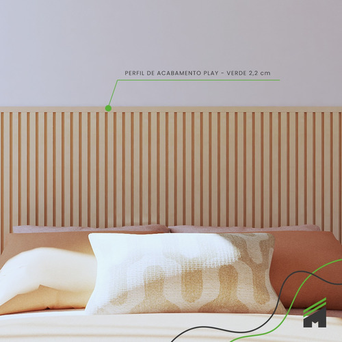 Eva Rodape Acabamento Ripado Laminado 2,5m - Play Creme - Imagem 4