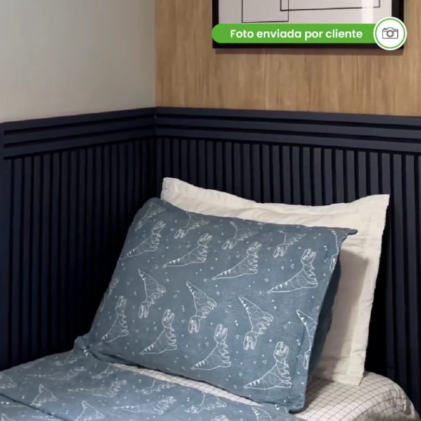 Painel Ripado Laminado 10cm Blue Eva Autocolante 2,5 Metros - Imagem 5