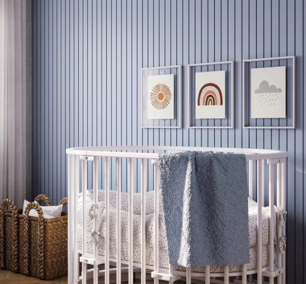 PAINEL RIPADO AUTOCOLANTE MEU RODAPE LINHA PLAY AZUL 2,5M