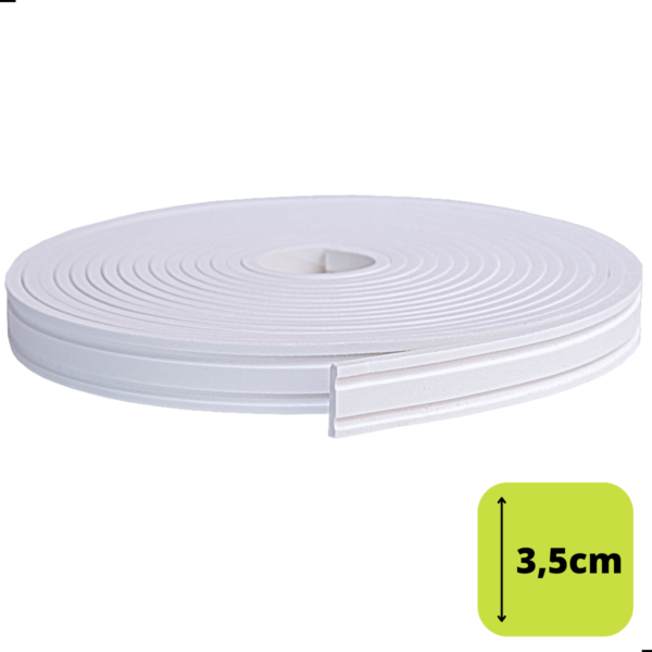 Boiserie Rodapé Autocolante Roda Meio Eva Flexível 3,5cm 5MT