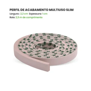 EVA  Rodapé Acabamento Painel Ripado 2,5m - Play Rosa