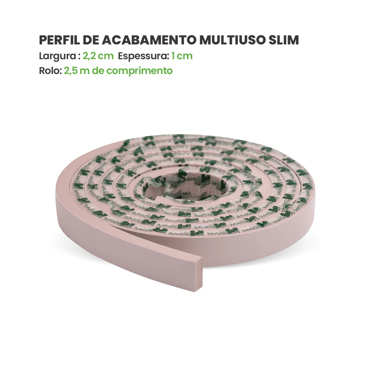 EVA  Rodapé Acabamento Painel Ripado 2,5m - Play Rosa