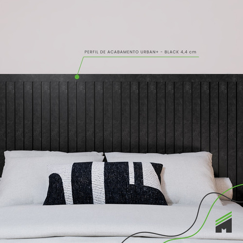 Eva Rodape Acabamento Ripado Laminado 2,5m - Urban Black+ - Imagem 4