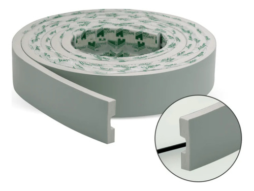 Eva Rodape Acabamento Ripado Laminado 2,5m - Play Verde+