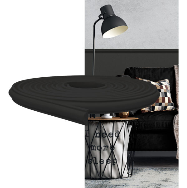 Boiserie Rodameio Eva Autocolante 2,3cm Flex 5 Metros Preto