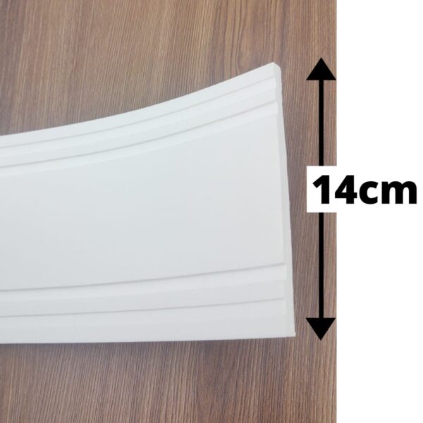 Rodapé Moldura Autocolante Eva Flexível 14cm Largura 10 Mts - Imagem 2