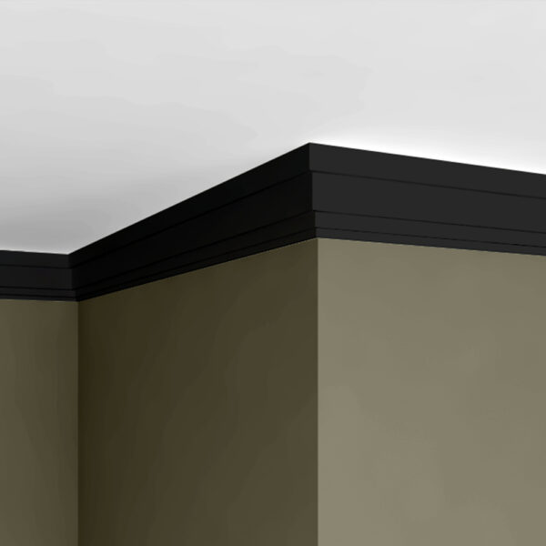 RodaTeto Flexível Eva Autocolante 5x1cm -Rt340 5 mts Preto - Imagem 2