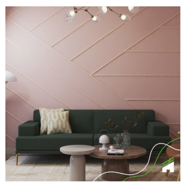 Rodameio Boiserie Moldura Eva Autocolante 2,5cm - 2,5mt Rosa - Imagem 3