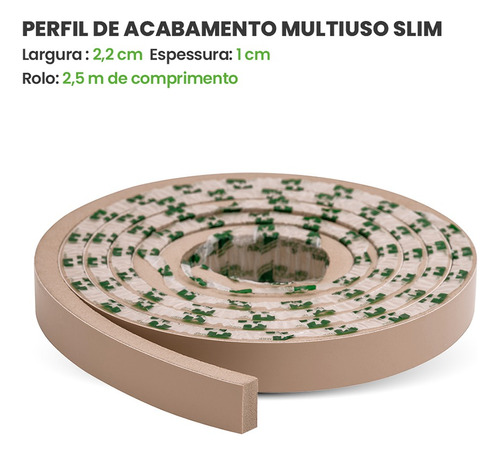 Eva Rodape Acabamento Ripado Laminado 2,5m - Play Creme - Imagem 3