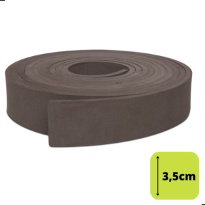 Moldura Eva Autocolante Boiserie 3,5cm 10 MTS 3cliso-Marrom