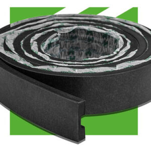 Eva Rodape Acabamento Ripado Laminado 2,5m - Urban Black+