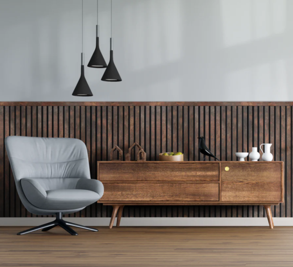 Eva Rodape Meia Parede Ripado Laminado 10cm 1,1m - Urban Corten - Imagem 2