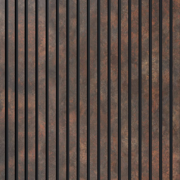 Painel Ripado Laminado 10cm Corten Eva Autocolante 2,5 MTS
