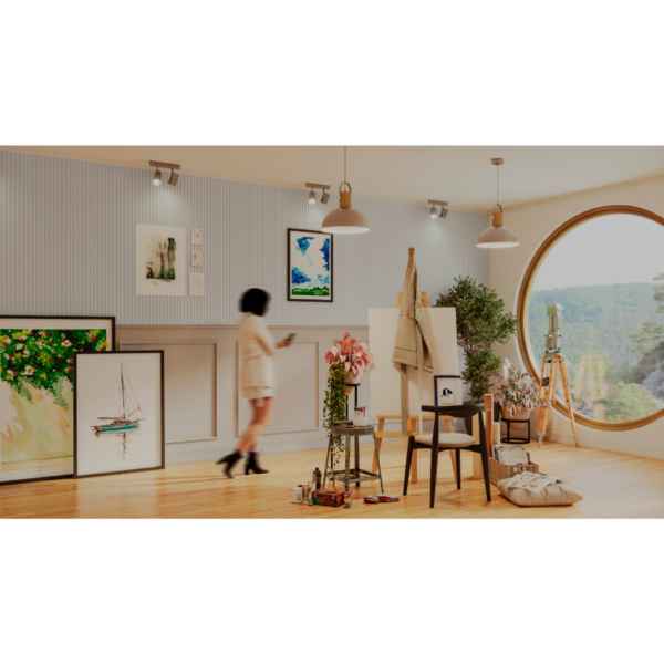 PAINEL RIPADO AUTOCOLANTE MEU RODAPE LINHA PLAY CINZA 10M laminado - Imagem 4