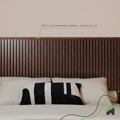 Eva Rodapé Acabamento Ripado Laminado 2,5m - Urban Bronze - Imagem 3