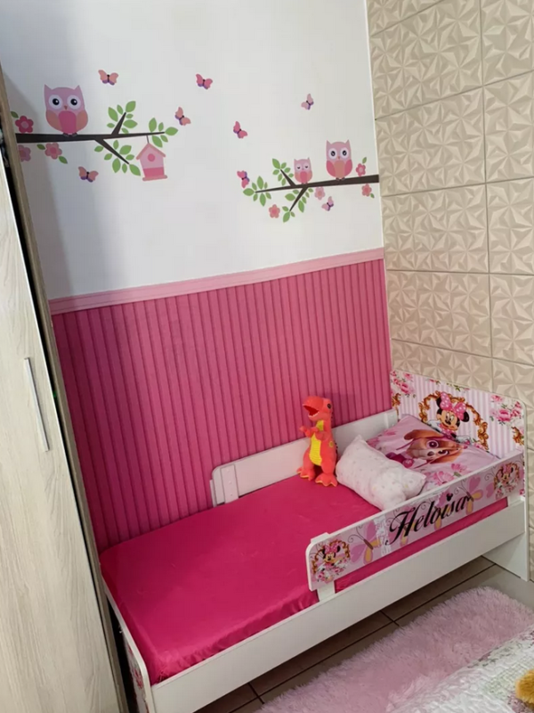 Rodapé Moldura Autocolante Flexível 5cm Liso 10 mts Rosa - Imagem 2
