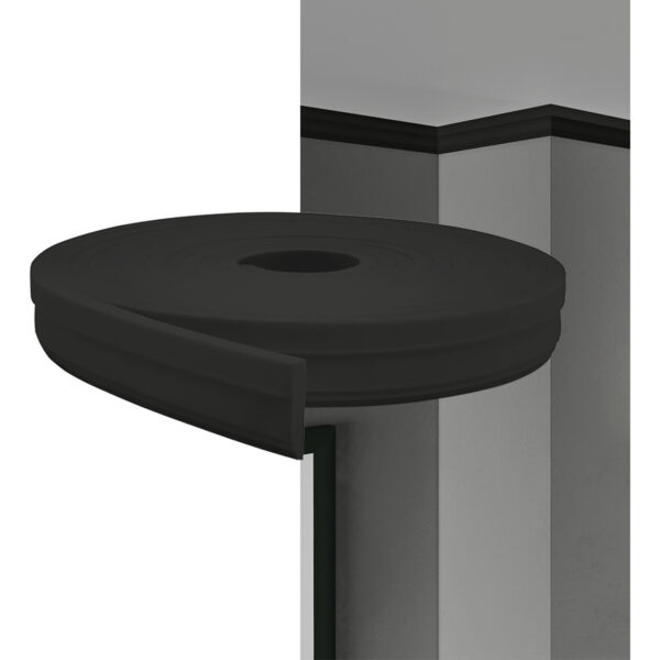 RodaTeto Flexível Eva Autocolante 5x1cm -Rt340 5 mts Preto - Imagem 3