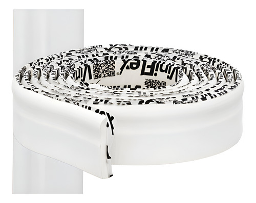 Roda Teto Roda Pé Moldura Eva 7cm X 10mt Branco Viniflex