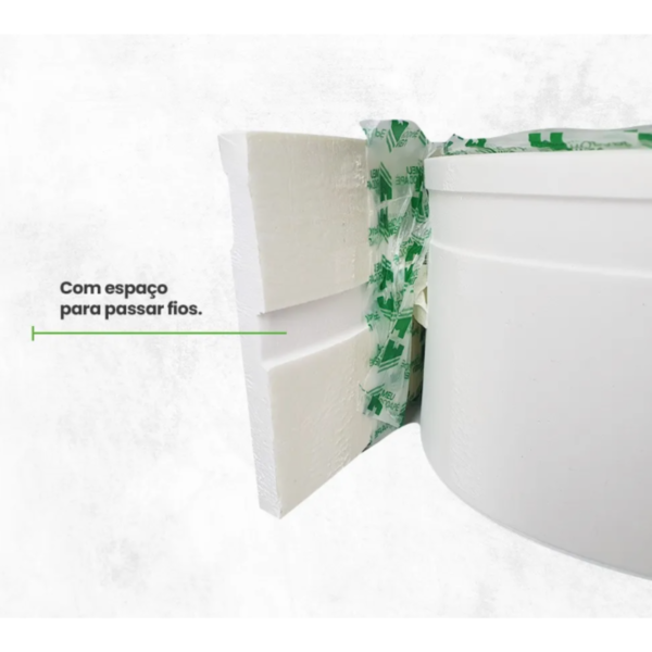 Rodapé EVA Autocolante 15 cm Rolo 3 M Passa Fio RP16 Outlet - Imagem 6