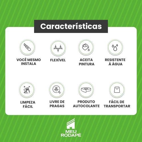 Rodape EVA Autocolante 10cm Rolo 3M RP43 Meu Rodapé - Outlet - Imagem 6