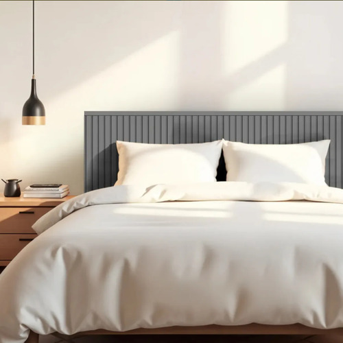 Meia Parede Ripado Autocolante 50cm X 1.10m Grafite - Imagem 2