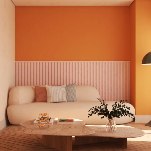 Meia Parede Ripado Autocolante Meu Rodapé 50cm X 1.10m Rosa - Imagem 4