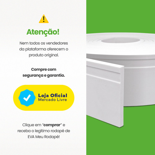 Rodape EVA Autocolante 5cm Rolo 3M RP43 Meu Rodapé - Outlet - Imagem 9