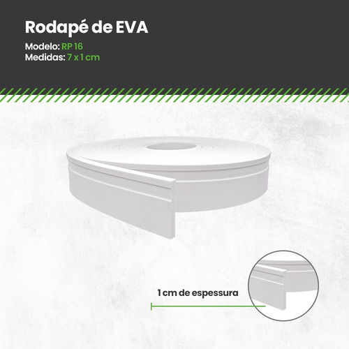 Rodapé EVA 7cm 3 Ripas RP16 Outlet - Imagem 2