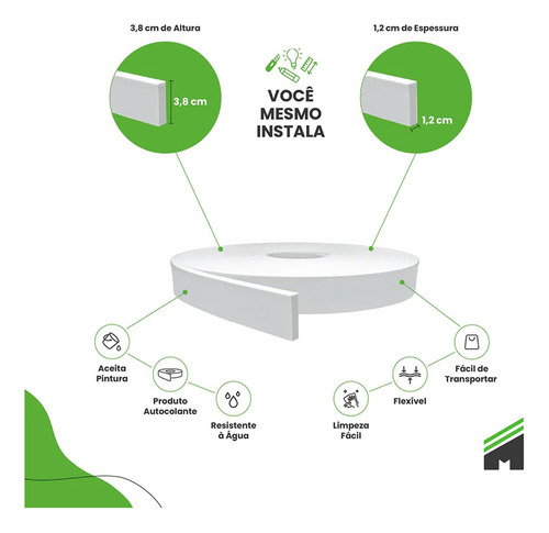 Rodameio Boiserie RM43 3mt Outlet - Imagem 5