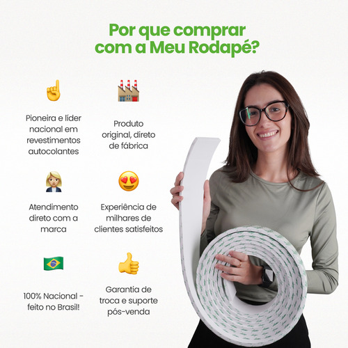 Rodapé EVA 7cm 3 Ripas RP16 Outlet - Imagem 8