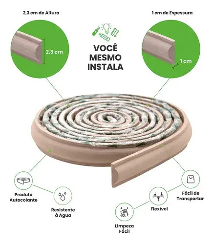Rodameio RM61 Creme 2,5mt Outlet - Imagem 2