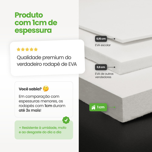 Rodapé EVA 7cm 3 Ripas RP16 Outlet - Imagem 4