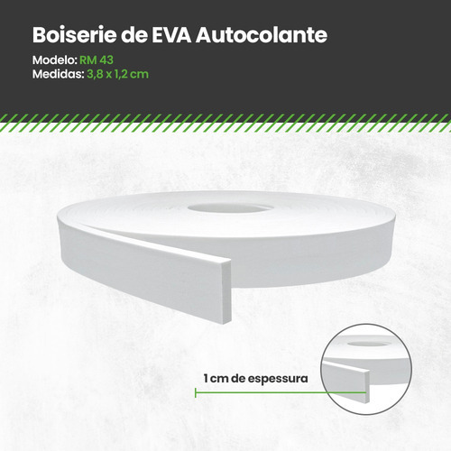 Rodameio Boiserie RM43 3mt Outlet - Imagem 2