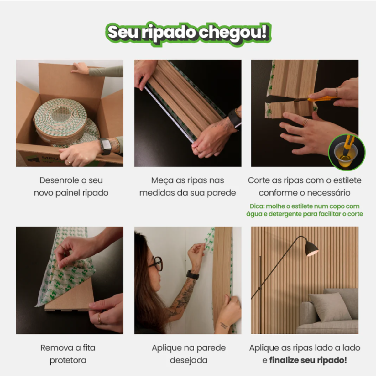 Ripado Autocolante Play Grafite 1mt Outlet - Imagem 2