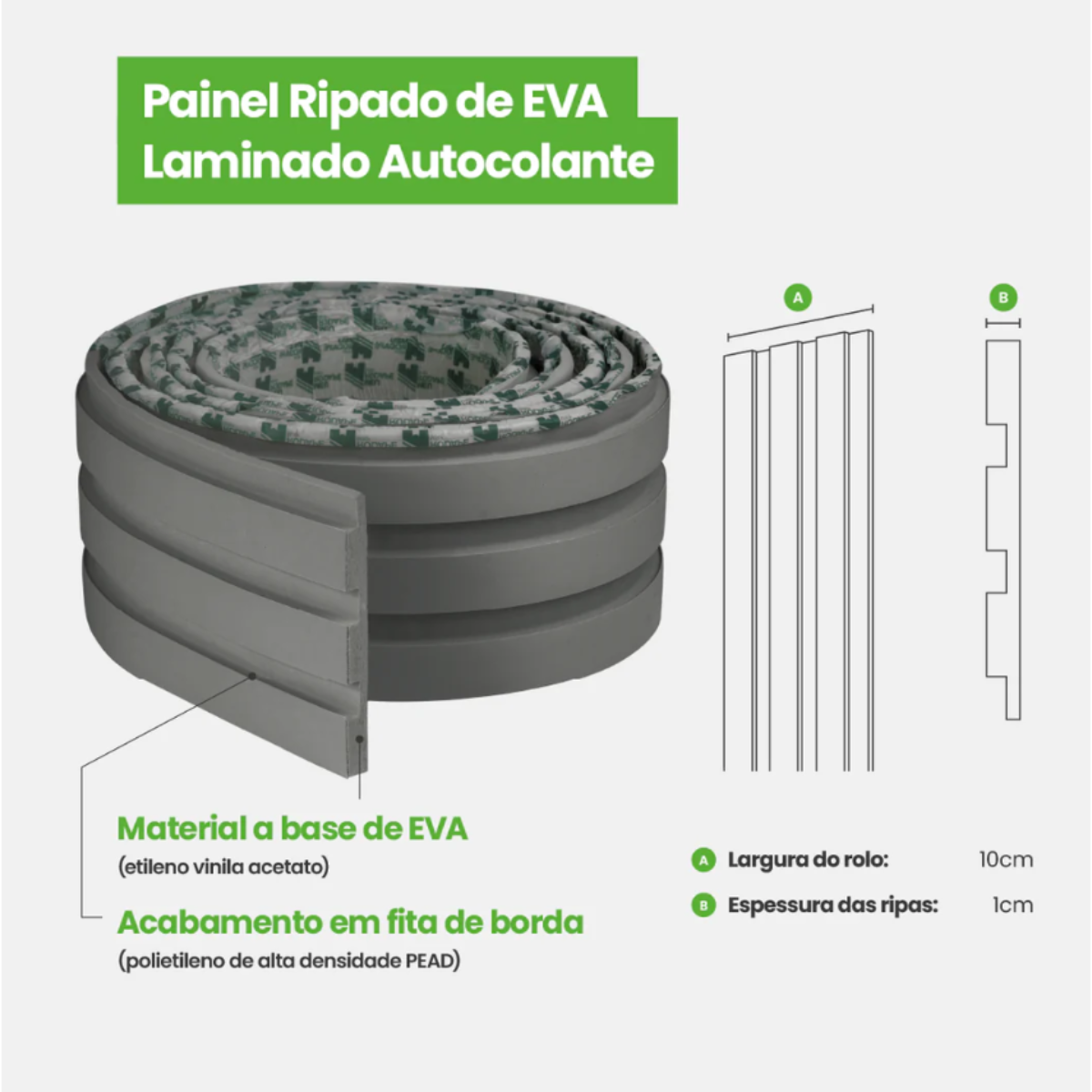 Ripado Autocolante Play Grafite 1mt Outlet - Imagem 3