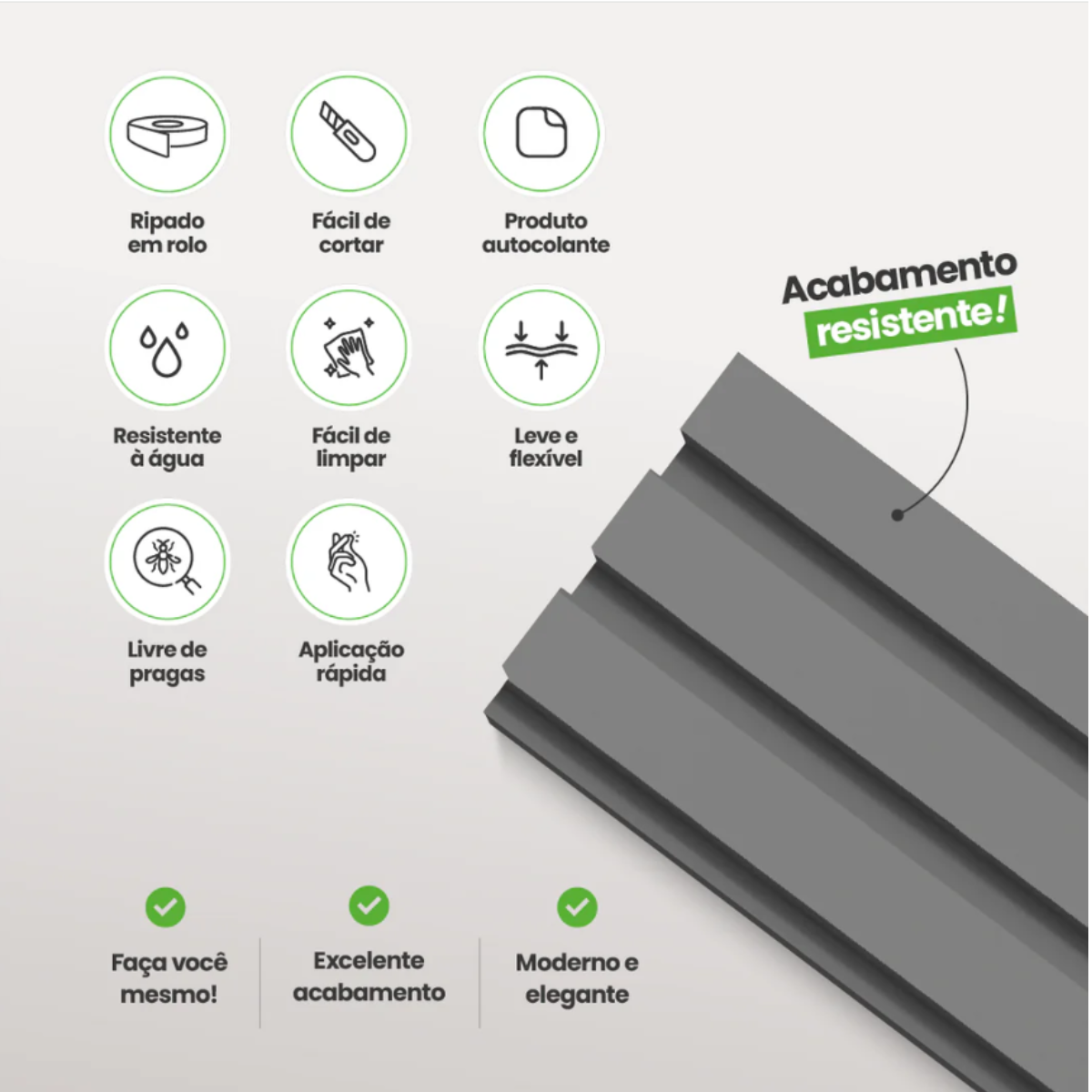 Ripado Autocolante Play Grafite 1mt Outlet - Imagem 4